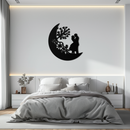 : Lovers on the Moon Metal Wall Art – Romantic Silhouette for Dreamy Interiors- KAF695