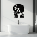 Afro Woman Smoking Silhouette Metal Wall Art – Bold Statement Decor- KAF701