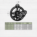 Nautical Compass Wave Metal Wall Art – Ocean Storm and Skull Design Decor- KAF704
