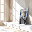 Majestic Eagle Portrait Glass Wall Art – Bold Nature-Inspired UV Print for Home & Office-KAFCD001