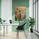 Wheatfield Bird Glass Wall Art – Serene Nature Scene with Golden Light & Minimalist Charm-KAFCD017