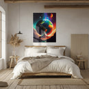 Surreal Planet Earth Glass Wall Art – Fantasy Sci-Fi Landscape UV Print-KAFCD039