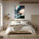 Stormy Seas Tall Ship Glass Wall Art – Dramatic Ocean Adventure UV Print-KAFCD052
