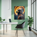 Golden Eagle Portrait Glass Wall Art – Bold Wildlife Focus UV Print-KAFCD053