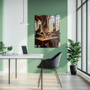 Medieval Strategy Game Glass Wall Art – Fantasy Kings Playing UV Print-KAFCD057