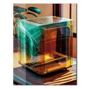 Futuristic Transparent PC Glass Wall Art – UV Print Tech-Inspired Design-KAFCD059
