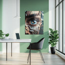 Shattered Glass Eye Art on Tempered Glass – UV Print Surreal Portrait Panel-KAFCD060