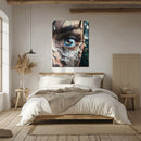 Shattered Glass Eye Art on Tempered Glass – UV Print Surreal Portrait Panel-KAFCD060