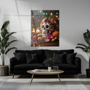 Day of the Dead Skull Glass Wall Art – UV Printed Floral Calavera Decor-KAFCD062