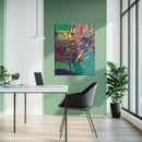 Neon Urban Vibes UV Glass Wall Art – Cyber Pop Style in 7-Eleven Aesthetic-KAFCD076