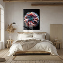 Elegant Betta Fish Flow – Colorful UV Glass Wall Art with Fluid Fin Design-KAFCD080
