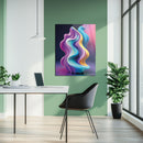 Abstract Fluid Wave – Colorful Modern UV Glass Wall Art-KAFCD083
