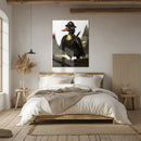 Warrior Duck UV Glass Wall Art – Epic Samurai-Inspired Animal Glass Print-KAFCD090
