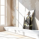 Warrior Duck UV Glass Wall Art – Epic Samurai-Inspired Animal Glass Print-KAFCD090