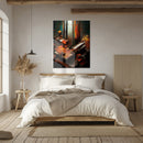 Rustic Industrial Architecture Abstract – UV Printed Glass Wall Art - KAFCD102