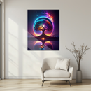 Mystical Tree of Life UV Glass Wall Art with Reflection – Vibrant Fantasy Universe Home Decor- KAFCD114