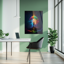 Chakra Energy Tree of Life Glass Wall Art – Vibrant Cosmic Feminine Spirit UV Print Decor- KAFCD115