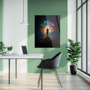Chakra Tree Goddess Glass Wall Art – Radiant Roots & Energy Alignment UV Print Decor- KAFCD116