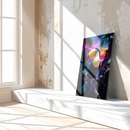 Tropical Toucan Glass Wall Art – Vibrant Jungle Bird with Sunset Sky UV Print- KAFCD129