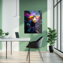 Tropical Toucan Glass Wall Art – Vibrant Jungle Bird with Sunset Sky UV Print- KAFCD129