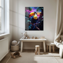 Tropical Toucan Glass Wall Art – Vibrant Jungle Bird with Sunset Sky UV Print- KAFCD129