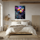 Tropical Toucan Glass Wall Art – Vibrant Jungle Bird with Sunset Sky UV Print- KAFCD129