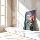 Elegant Toucan in Sunset Jungle Glass Wall Art – Tropical Bird UV Printed Home Decor- KAFCD130
