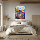 Gecko Mosaic Glass Wall Art – Vibrant Lizard Design with UV Print on Tempered Glass Panel- KAFCD135