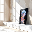 Colorful Betta and Goldfish Glass Wall Art – Vibrant Underwater Elegance UV Print- KAFCD139
