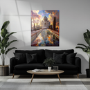 Taj Mahal Glass Wall Art – Majestic Architecture Reflected in Dreamlike Skyscape UV Print- KAFCD142