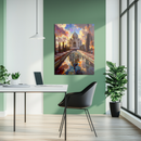Taj Mahal Glass Wall Art – Majestic Architecture Reflected in Dreamlike Skyscape UV Print- KAFCD142