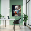 Elegant Butterfly Fairy Woman Glass Wall Art – Fantasy UV Print on Tempered Glass Panel-KAFCD154