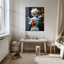 Elegant Butterfly Fairy Woman Glass Wall Art – Fantasy UV Print on Tempered Glass Panel-KAFCD154