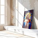 Jesus Christ Praying UV Glass Wall Art – Religious Christian Tempered Glass Print-KAFCD163