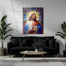 Jesus Christ Praying UV Glass Wall Art – Religious Christian Tempered Glass Print-KAFCD163