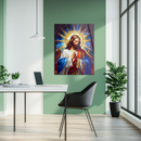 Jesus Christ Praying UV Glass Wall Art – Religious Christian Tempered Glass Print-KAFCD163