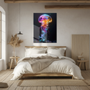 Colorful Jellyfish Glass Wall Art – UV Printed Deep Sea Design with Rainbow Tentacles-KAFCD171