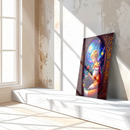 Little Prince and Fox Glass Wall Art – Starry Night UV Print on Tempered Glass-KAFCD174