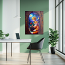 Little Prince and Fox Glass Wall Art – Starry Night UV Print on Tempered Glass-KAFCD174