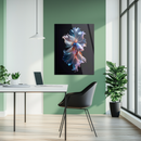 Graceful Betta Fish Glass Wall Art – Flowing Fins UV Print on Tempered Glass Panel-KAFCD176