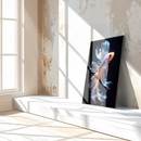 Colorful Betta Fish Glass Wall Art – Flowing Fins UV Print on Tempered Glass Panel-KAFCD177