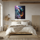 Vibrant Orca Whale Glass Wall Art – Color Splash UV Print on Tempered Glass Panel-KAFCD178
