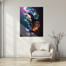 Vibrant Orca Whale Glass Wall Art – Color Splash UV Print on Tempered Glass Panel-KAFCD178