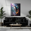 Vibrant Orca Whale Glass Wall Art – Color Splash UV Print on Tempered Glass Panel-KAFCD178