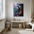 Vibrant Orca Whale Glass Wall Art – Color Splash UV Print on Tempered Glass Panel-KAFCD178