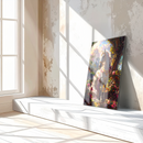 Royal White Horse in Rose Garden Glass Wall Art – Majestic Fantasy UV Printed Decor-KAFCD183