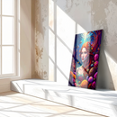 Underwater Red-Haired Mermaid Glass Wall Art – Vibrant Fantasy UV Print Home Decor-KAFCD184