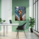 Smiling Giraffe Glass Wall Art – Playful UV Print Safari Animal Decor for Kids & Nature Lovers-KAFCD185