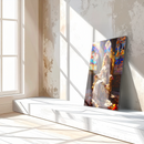 Royal Queen Glass Wall Art – Elegant Throne Room UV Print for Luxurious Interior Decor-KAFCD186