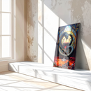 Gothic Snake & Wine Glass Glass Wall Art – UV Printed Dark Fantasy Home Decor-KAFCD188